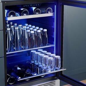 Zephyr - Presrv Pro 24 in. 7-Bottle and 105-Can Single Zone Beverage Cooler - Stainless Steel/Glass