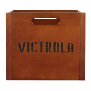 Victrola - Wooden Vinyl Record Crate - Mahogany