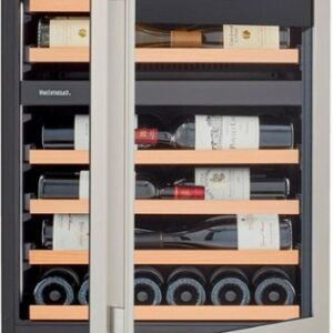 Wine Enthusiast - SommSeries2 46 Bottle Dual Zone with VinoView Display Shelving - Stainless Steel