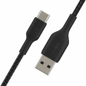 Belkin - BoostCharge Braided USB-C to USB-A Cable 6.6ft - Black