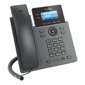 Ooma - 2602 2-Line IP Desk Phone Corded with 5-way Voice Conference - Black