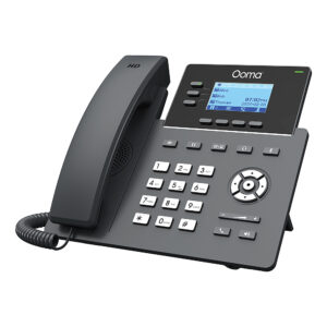 Ooma - 2603 3-Line IP Desk Phone Corded with 5-way Voice Conference - Black