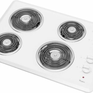 Whirlpool - 30" Built-In Electric Cooktop - White