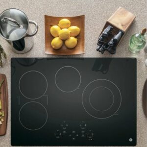 GE - 30" Built-In Electric Cooktop - Black on Black