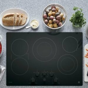 GE Profile - 30" Built-In Electric Cooktop - Black on Black