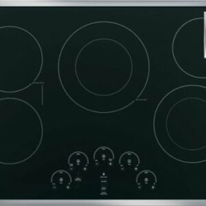 GE Profile - 30" Built-In Electric Cooktop - Stainless Steel on Black