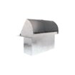 Zephyr - Duct 3-1/4 In. x 10 In. Exhaust Cap with Damper & Bird Screen for Range Hood - Silver