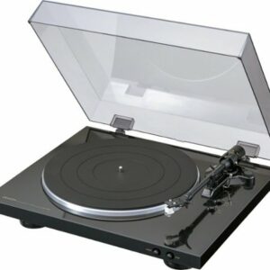 Denon - DP-300F Fully Automatic Analog Turntable with Built-In Phono Equalizer, Unique Tonearm Design, Slim Design - Black