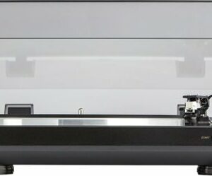 Denon - DP-300F Fully Automatic Analog Turntable with Built-In Phono Equalizer, Unique Tonearm Design, Slim Design - Black