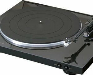 Denon - DP-300F Fully Automatic Analog Turntable with Built-In Phono Equalizer, Unique Tonearm Design, Slim Design - Black