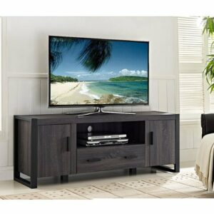 Walker Edison - Urban Modern Storage  TV Stand for Most Flat-Panel TV's up to 65" - Charcoal