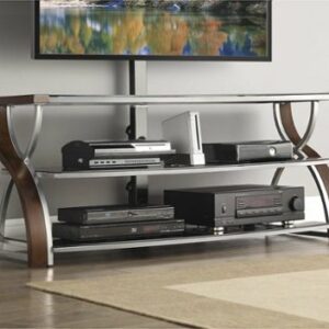 Whalen Furniture - 3-in-1 Console for Most Flat-Panel TVs Up to 65" - Brown Cherry