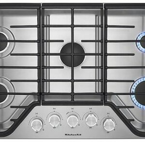 KitchenAid - 36" Built-In Gas Cooktop - Stainless Steel