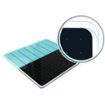 Floortex - Viztex Glacier Teal & Black Plan & Grid Glass Dry Erase Board - 14'' x 14'' - Light Teal