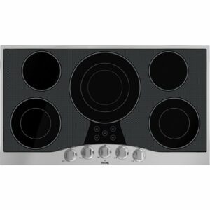 Viking - 36.2" Electric Cooktop - Black/stainless steel