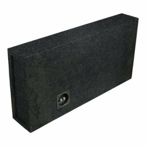 Atrend - 12" Single Sealed Shallow-Mount 5.5 Inch Height Subwoofer Truck Box - Charcoal