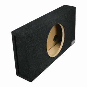 Atrend - 12" Single Sealed Shallow-Mount 5.5 Inch Height Subwoofer Truck Box - Charcoal