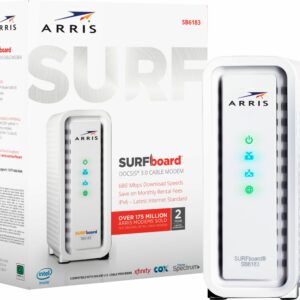 ARRIS - SURFboard SB6183 16 x 4 DOCSIS 3.0 Cable Modem - White