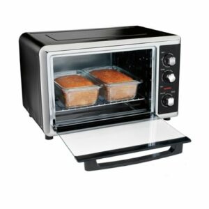 Hamilton Beach - Countertop Convection Oven - Black/Brushed Stainless Steel