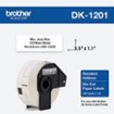 Brother - DK-1201 1.1 in x 3.5 in (29 mm x 90.3 mm) Standard Address Paper Labels (400 labels) - White