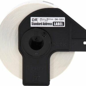 Brother - DK-1201 1.1 in x 3.5 in (29 mm x 90.3 mm) Standard Address Paper Labels (400 labels) - White