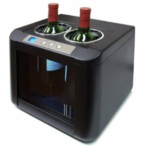 Vinotemp - 2-Bottle Thermoelectric Open Wine Cooler - Black