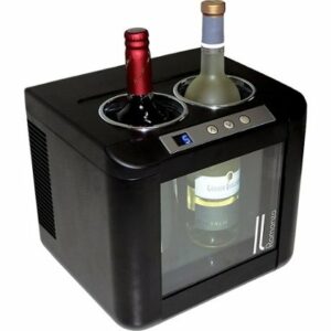 Vinotemp - 2-Bottle Thermoelectric Open Wine Cooler - Black