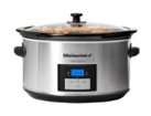 Elite Gourmet - 8.5Qt. Digital Slow Cooker - Stainless Steel/Black