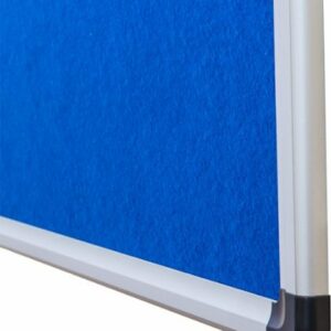 Floortex - Viztex Fabric Bulletin Board with an Aluminium frame - 24'' x 36'' - Blue